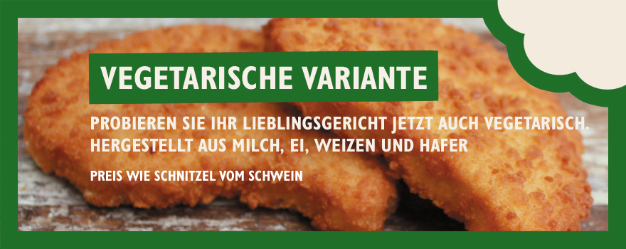 Vegetarier / vegetarisches Schnitzel